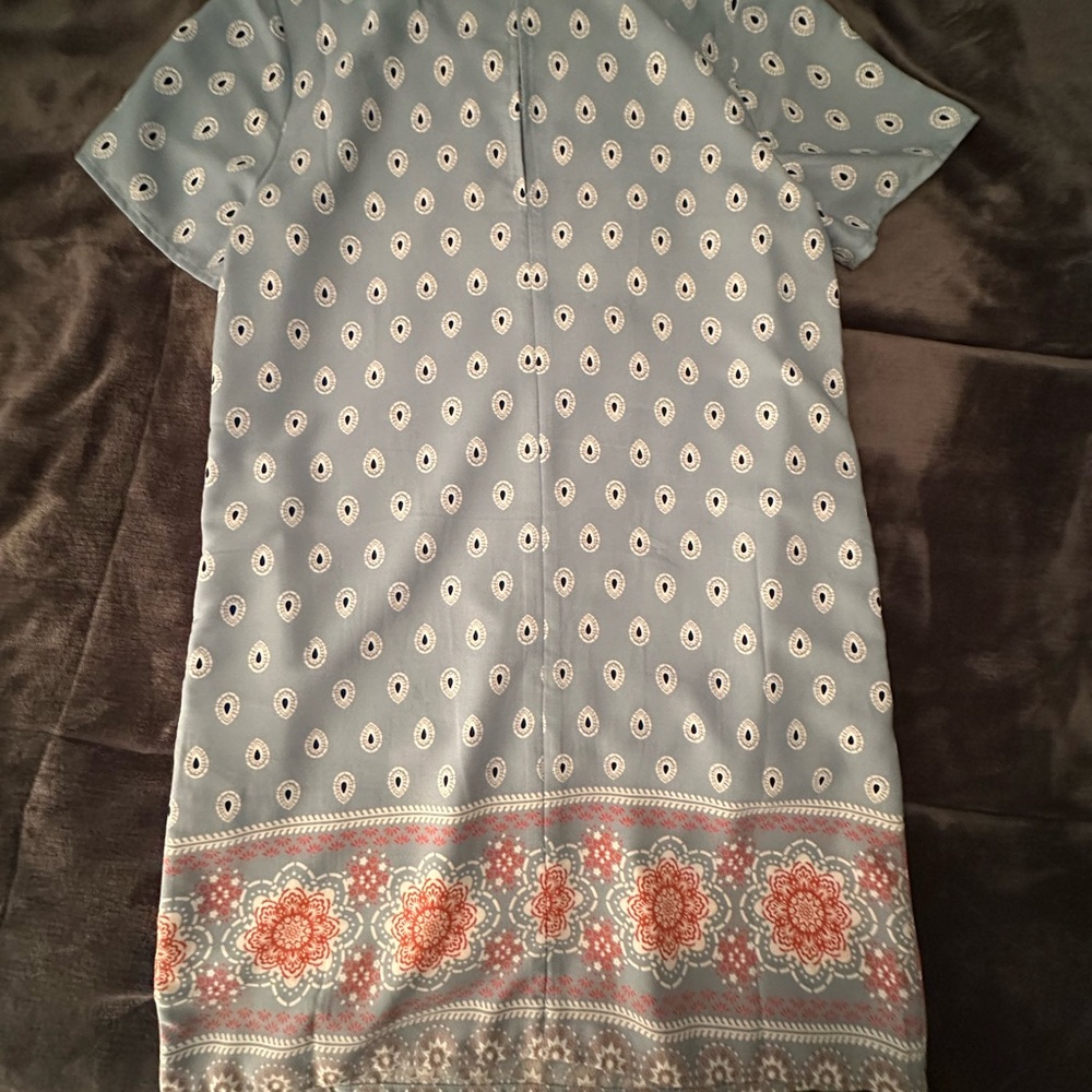 Lulu's Blue and White Patterned Dress